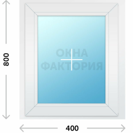 Пластиковое окно KBE 400х800 глухое