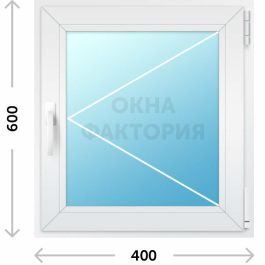 Пластиковое окно KBE 400х600 открывающееся
