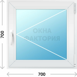 Пластиковое окно Montblanc 700х700 открывающееся