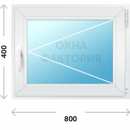 Пластиковое окно Рехау 800х400 открывающееся