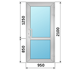 Одностворчатая дверь остекленная Provedal 950x2100