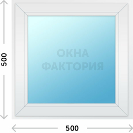 Пластиковое окно Рехау 500х500 глухое