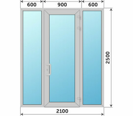 Холодная алюминиевая входная группа 2100x2500