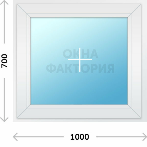 Пластиковое окно Veka 1000х700 глухое