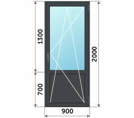 Дверь с глухим низом 900x2000