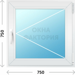 Пластиковое окно Montblanc 750х750 открывающееся