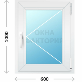 Пластиковое окно Veka 600х1000 открывающееся