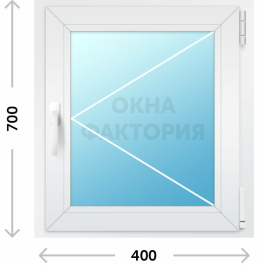 Пластиковое окно KBE 400х700 открывающееся