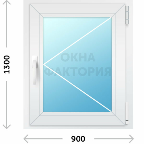 Пластиковое окно Veka 900х1300 открывающееся