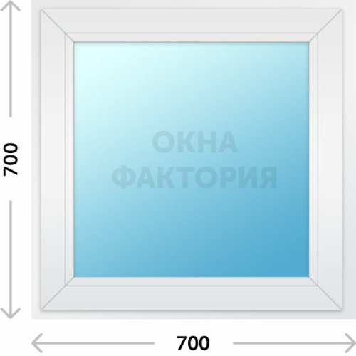 Пластиковое окно Рехау 700х700 глухое