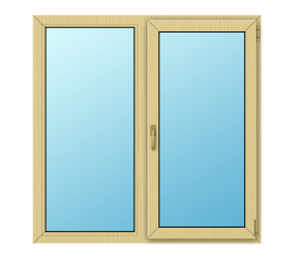 Окно из сосны 1200x1200 Г-ПО