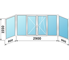 Рама балконная Realit 4500x1550