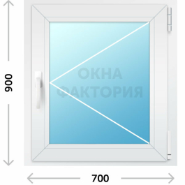 Пластиковое окно Veka 700х900 открывающееся