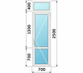 Пластиковая дверь 700x2500