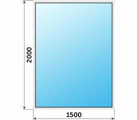 Четырехкамерное глухое окно Rehau ПВХ 1500x2000