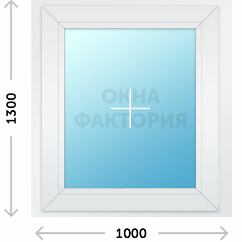 Пластиковое окно Рехау 1000х1300 глухое