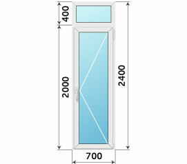 Остекление балкона ПВХ профилем 700x2400