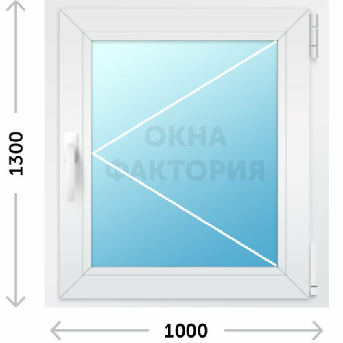 Пластиковое окно Veka 1000х1300 открывающееся