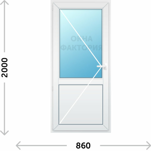 Балконная дверь Veka 860х2000 левая