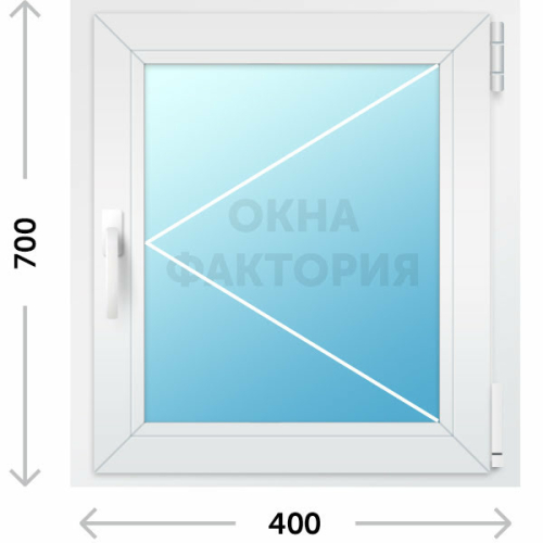 Пластиковое окно Рехау 400х700 открывающееся
