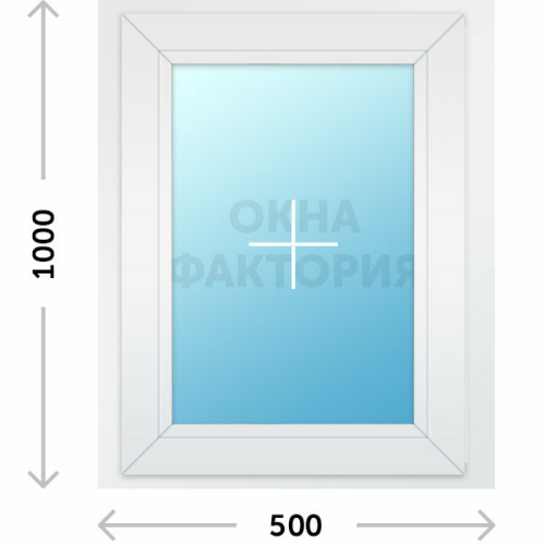 Пластиковое окно Veka 500х1000 глухое