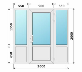 Теплая пластиковая входная группа 2000x2000