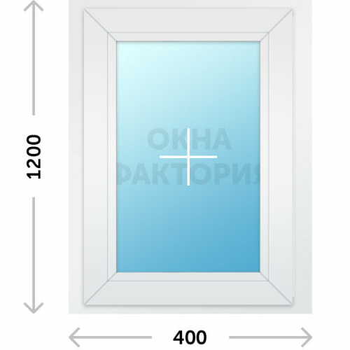 Пластиковое окно KBE 400х1200 глухое