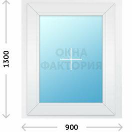 Пластиковое окно Рехау 900х1300 глухое