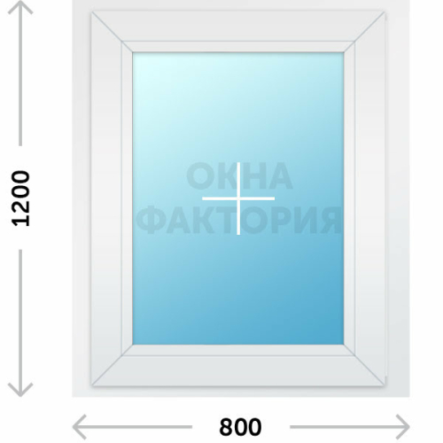 Пластиковое окно Veka 800х1200 глухое