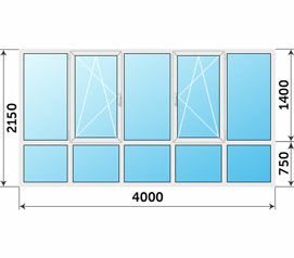 Панорамное окно 4000x2150 на лоджию