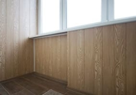 Отделка балкона панелями после остекления МДФ