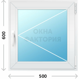 Пластиковое окно Montblanc 500х600 открывающееся
