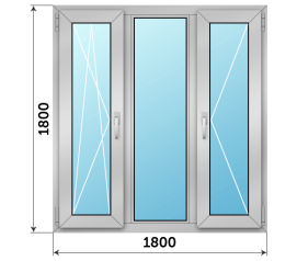Пластиковое окно 1800x1800