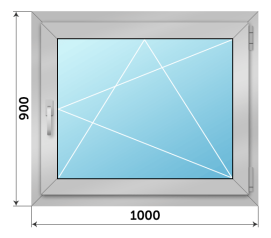 Глухое окно 1000x900