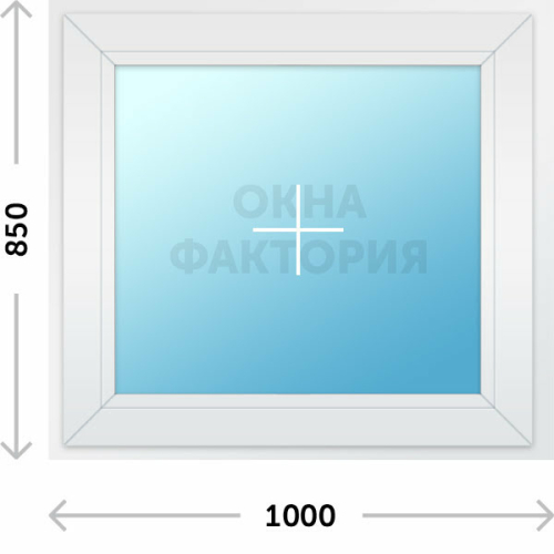 Пластиковое окно Veka 1000х850 глухое