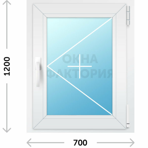 Пластиковое окно Veka 700х1200 открывающееся