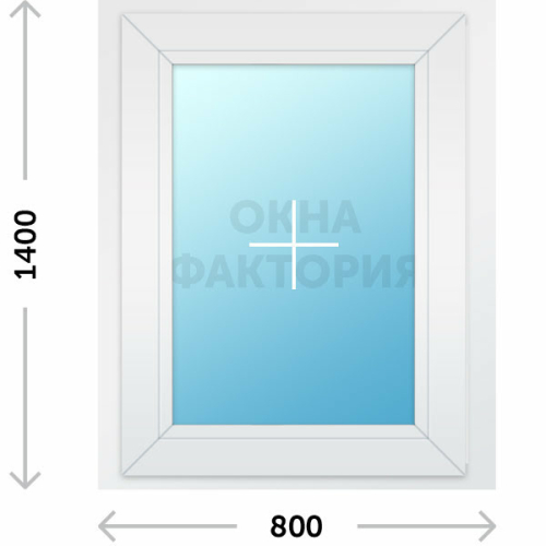 Пластиковое окно Veka 800х1400 глухое