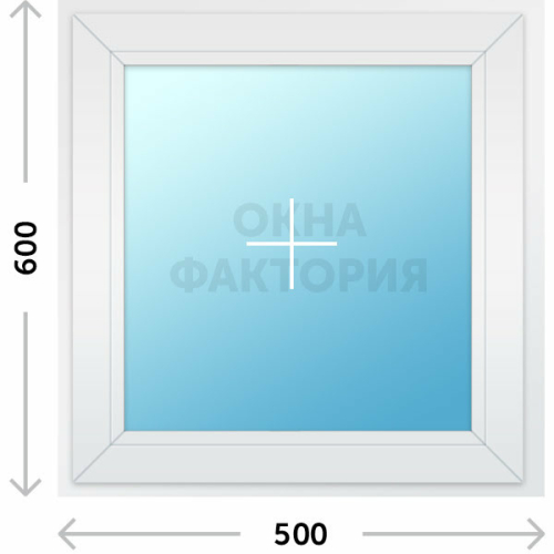 Пластиковое окно Veka 500х600 глухое