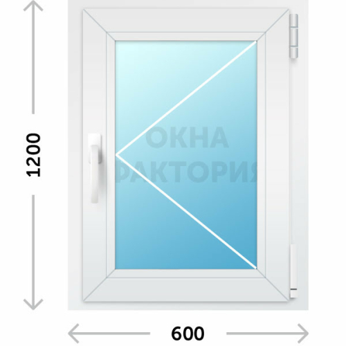 Пластиковое окно Рехау 600х1200 открывающееся