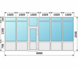 Теплая входная группа из ПВХ 6000x3000