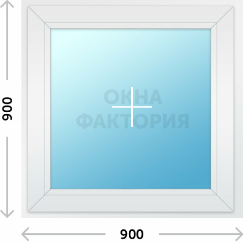 Пластиковое окно Рехау 900х900 глухое