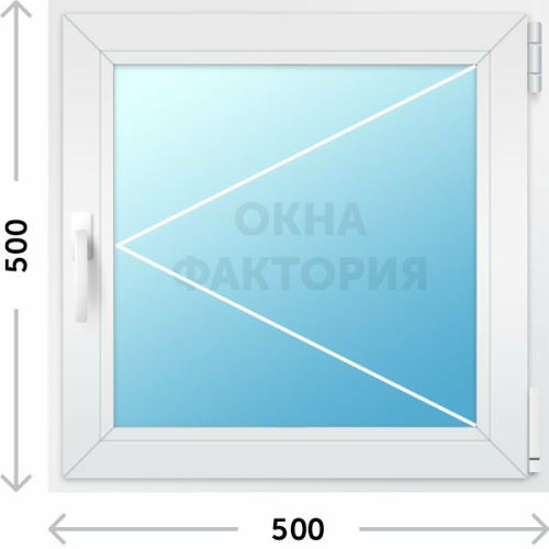 Пластиковое окно Рехау 500х500 открывающееся