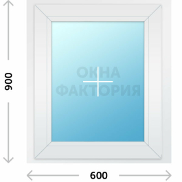 Пластиковое окно Рехау 600х900 глухое