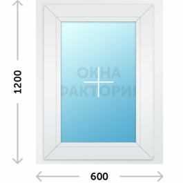 Пластиковое окно Рехау 600х1200 глухое