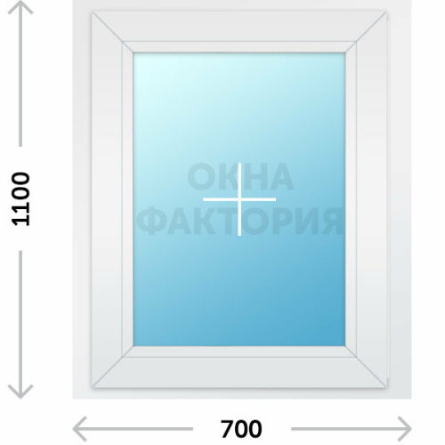 Пластиковое окно Veka 700х1100 глухое
