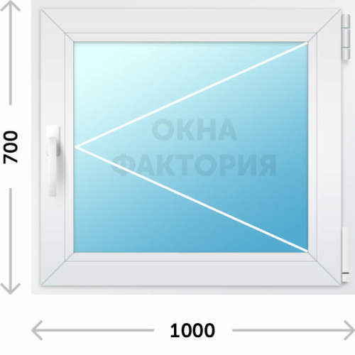 Пластиковое окно Montblanc 1000х700 открывающееся