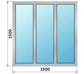 Пластиковое окно 1500x1500