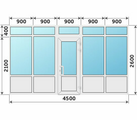 Теплая входная группа из ПВХ 4500x2600