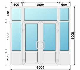 Теплая пластиковая входная группа 3000x3000