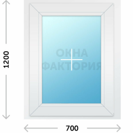 Пластиковое окно Рехау 700х1200 глухое